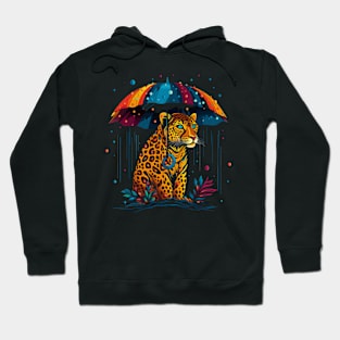 Leopard Rainy Day With Umbrella Hoodie